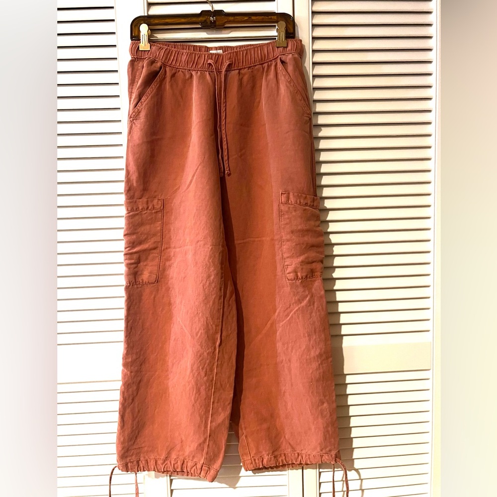 Joie linen blend cargo pants size S
